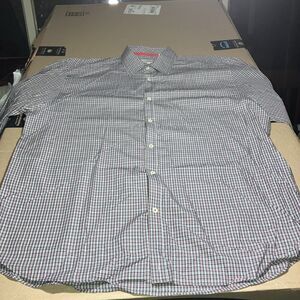Jeremy Argyle NYC Men's Plaid Button Up Shirt,‎ Gray/Red, XXL, Long Sleeve